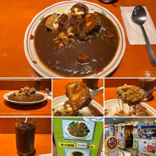 511144363_9932638070181217_6889933849433779931_n チャレンジャーにて茄子チーズカレーセット690円【中野】